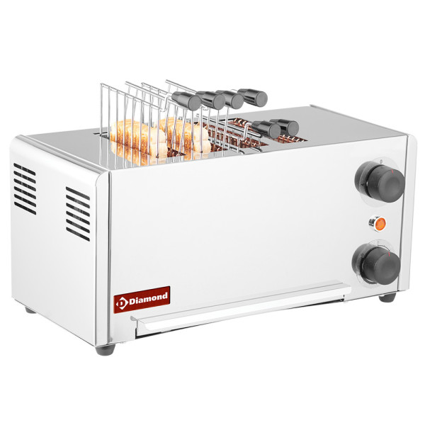 Toaster (croque-monsieur) électrique 4 pinces - Acier inox