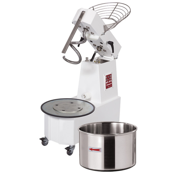 Spiral mixer 53 Lt 2 vit. - Lifting head, removable bowl - Automatic, digital, on wheels