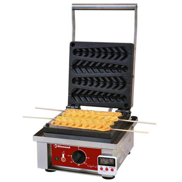 Electric waffle iron "spike on stick" 4 pcs + timer