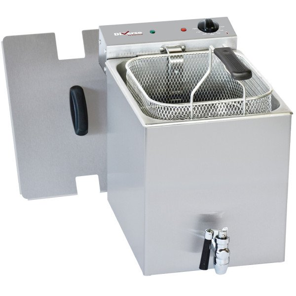 Electric counter fryer 8 L 1 tank with drain tap Diamond WR-FES8-RV