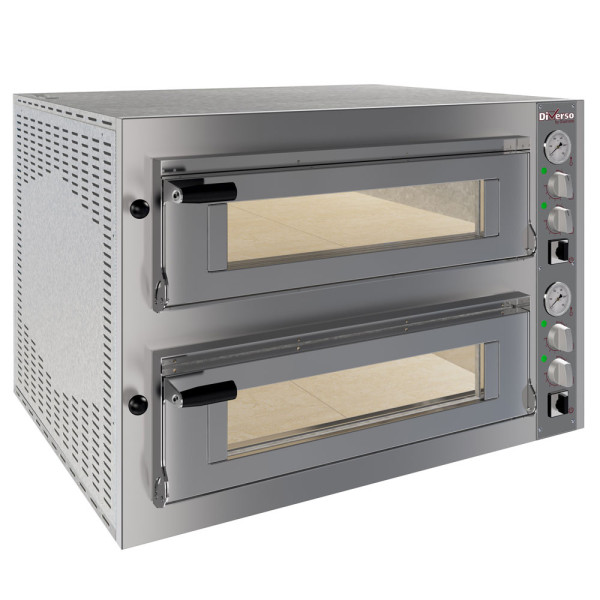 Electric oven 2x 4 pizzas diam.350mm, 2 rooms 700x700