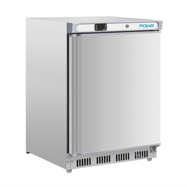 Under counter fridge 150L, stainless steel