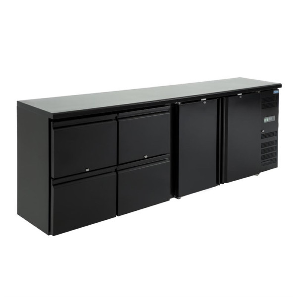 Polar U Series 2-door and 4-drawer back bar