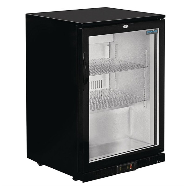 Polar G Series black 128L single-door swing back bar