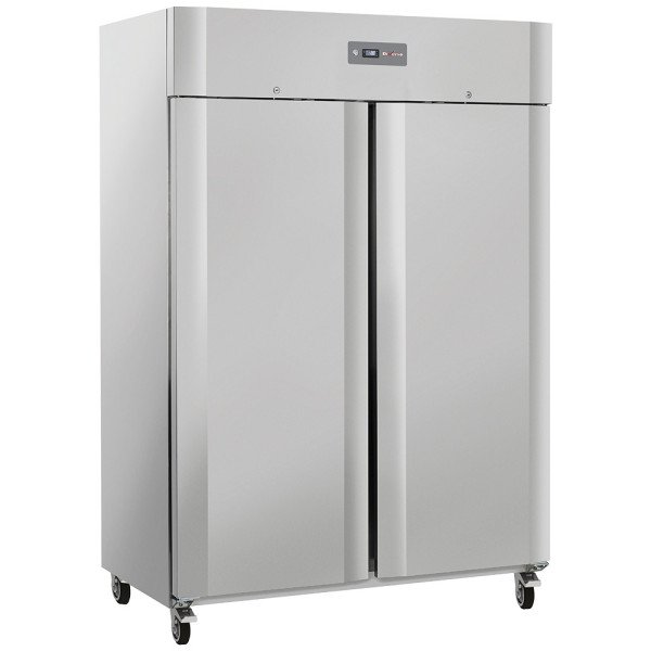 Armoire frigorifique ventilée 1200 Lit. 2 portes GN 2/1, sur roues - WR-GN12-2N
