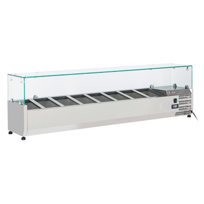 Frigo saladette pizza avec vitre 1800 mm | Frigo Horeca