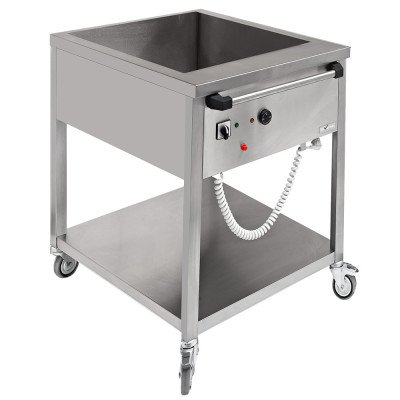 Bain-marie mobile 2× GN 1/1 sur roues Diverso WR-BM20-20