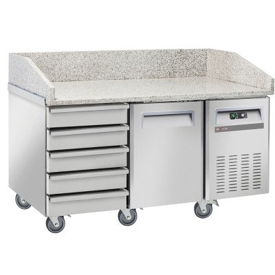 Refrigerated pizza table 1-door EN 600×400 + Diverso WR-PZ15-51
