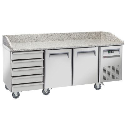 Refrigerated pizza table 2-door EN 600×400 + Diverso WR-PZ20-52