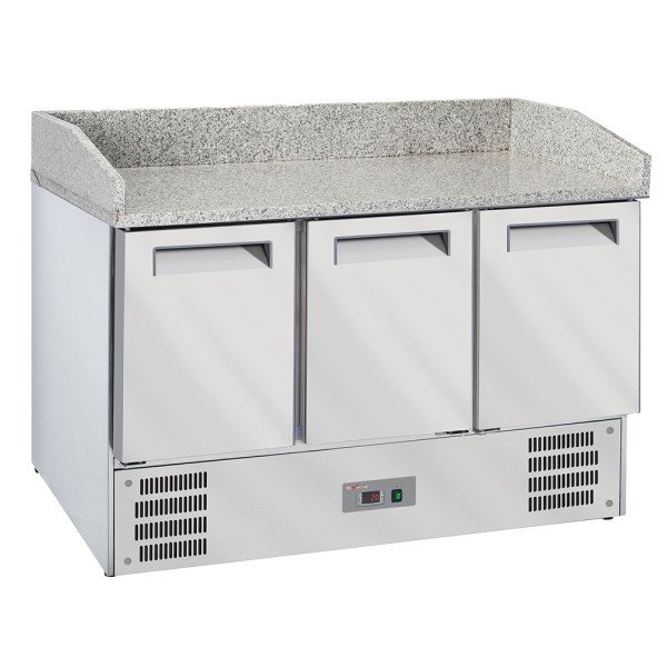 Refrigerated pizza table 3-door GN 1/1 granite top Diverso WR-SRZ6-M3