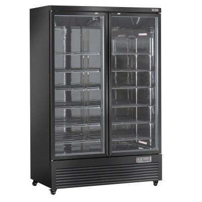 1085L drinks display fridge 2-door black Diverso WR-VP99-2B