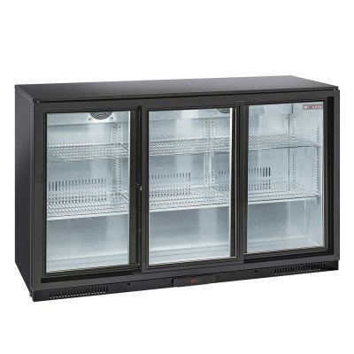 Back-bar bottle cooler 3 sliding glass doors 1350 mm Diverso WR-TAB3-S3