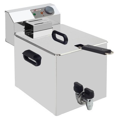 Friteuse électrique de table 8 L 1 cuve avec robinet Diverso WR-EF08-S8