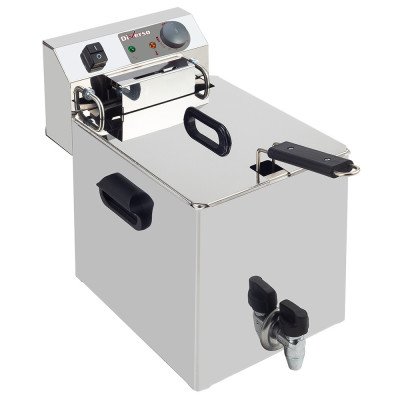 Electric counter fryer 10 L 1 tank with drain valve Diverso WR-EF10-S1