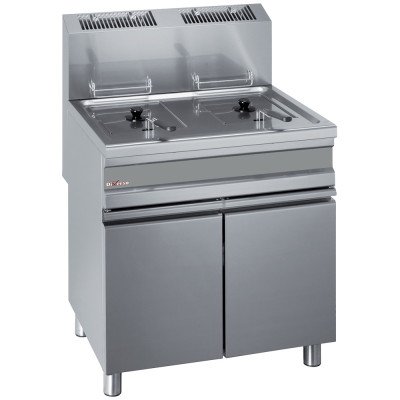 Gas cabinet fryer 2× 15 L 2 tanks with drain valve Diverso WR-GF30-G2