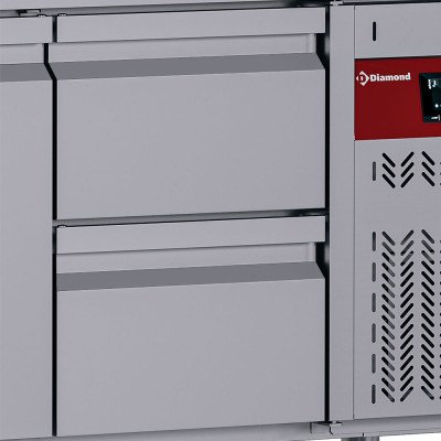 Refrigerated 2-drawer kit (1/2 + 1/2 h200 mm) Diamond CA1/2-P9H