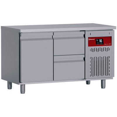 Table réfrigérée 260 L 1 porte + 2 tiroirs CA1/2 ventilée DIAMOND | Frigo Horeca