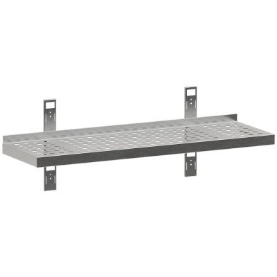 Stainless wall shelf 1000 mm perforated DIAMOND | Frigo Horeca