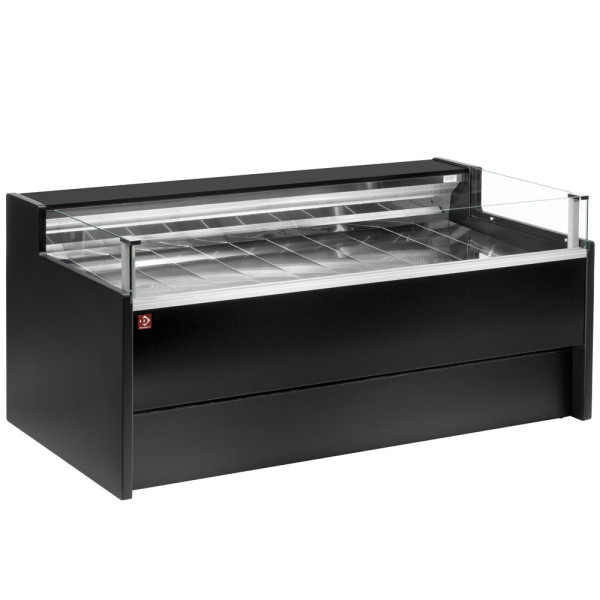 Display counter 1,5 meters, self-service glass , ventilated VZ15/B5-VR2/SS