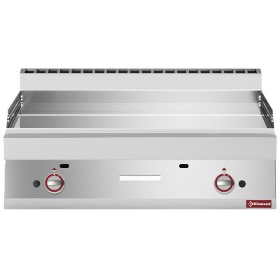 Plancha gaz chrome dur 1000 mm sur table ALPHA DIAMOND G65/PLCD10T-N | Frigo Horeca