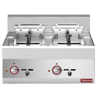 Electric counter fryer 2× 10 L 2 tanks 18 kW Diamond E65/F20-7T-99KW-N