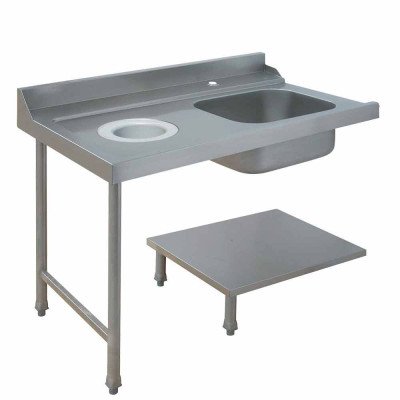 Left prewash table 1200 mm with bowl Diamond DLVS-S12