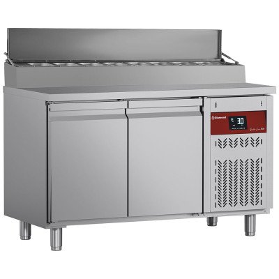 Ventilated saladette 2 doors GN1/1 + 7× GN1/4 structure Diamond DTS-4/P9H2