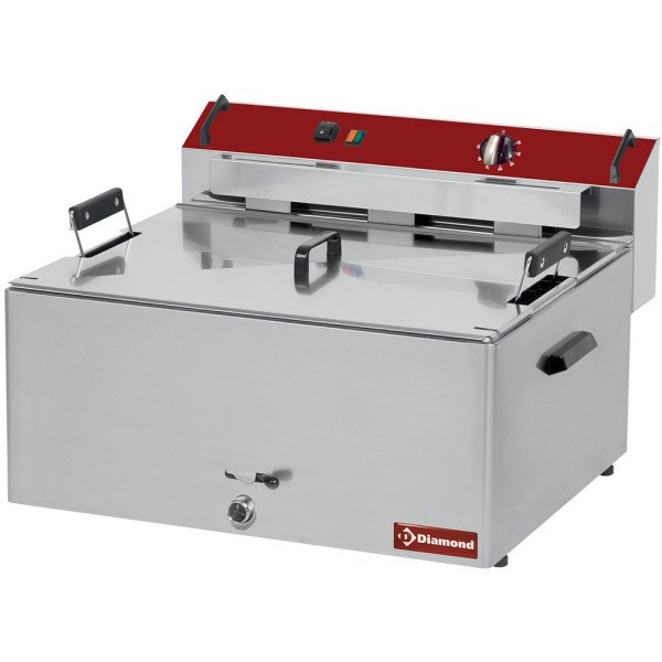 Friteuse électrique 30 L 1 cuve 15 kW pour beignets et chips Diamond F30E/D-N