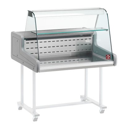 Comptoir vitrine réfrigéré 1000 mm vitre bombée Diamond SUP10-ZC/R2