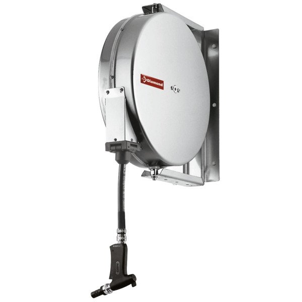 Wall-mounted cleaning station auto-rewind 10 m no-drip stainless Diamond MAX-10/R2