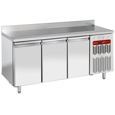 Refrigerated counter 3-door ventilated EN 600×400 wall Diamond TP3N/HA-R2