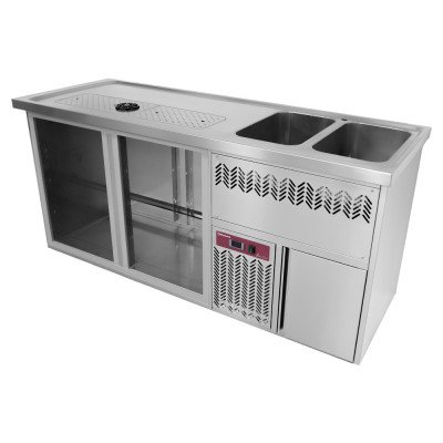 Refrigerated bar counter 2 doors right unit Diamond KBR/22D