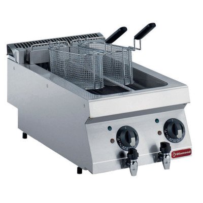 Electric fryer 2 tanks 10 L Y-tank (2× 5 L) Diamond E17/F2V54T-N