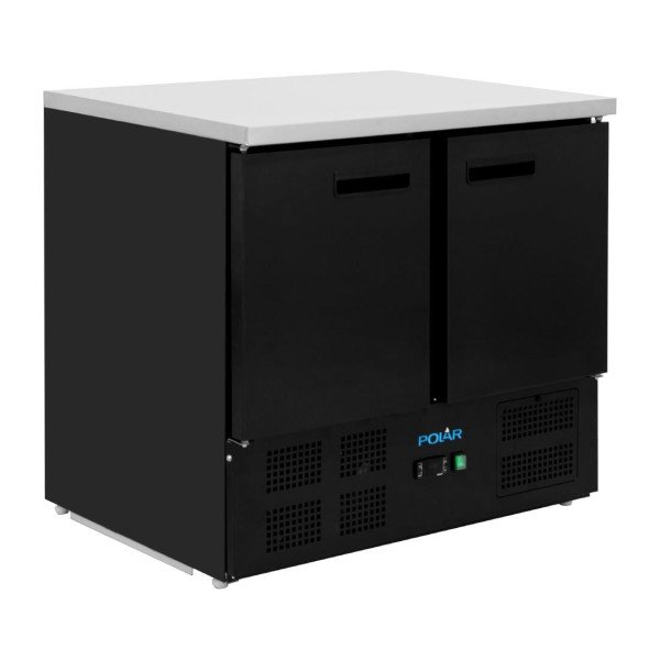 Refrigerated counter positive 2 doors black Series G 257 L PG022 Polar