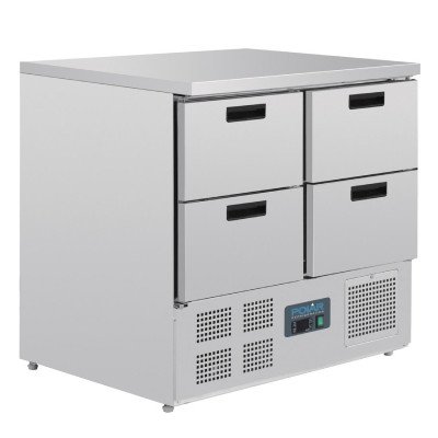 Refrigerated counter compact 4 drawers 240 L Series G U638 Polar
