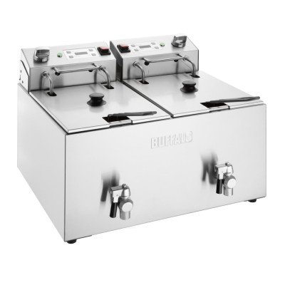 Friteuse électrique double avec minuterie 2x8L Buffalo CU621