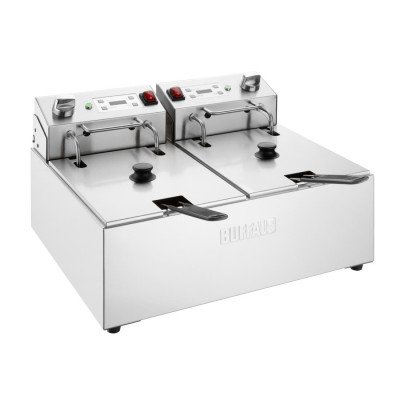 Electric fryer double with timer 2x5L CU624 Buffalo