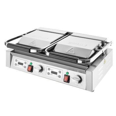 Contact grill double smooth and grooved plates Buffalo CU613