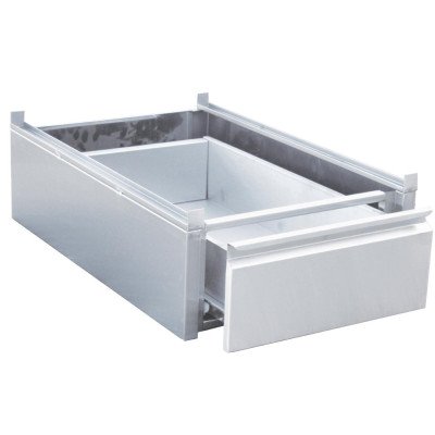Tiroir inox à monter sur table 400mm Gastro M GN143