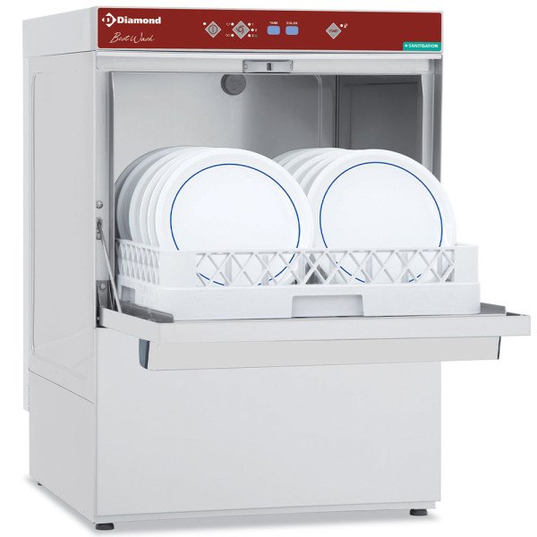 Lave-vaisselle frontal panier 500x500 mm Full Hygiene adoucisseur continu Diamond DFE8/6-AC