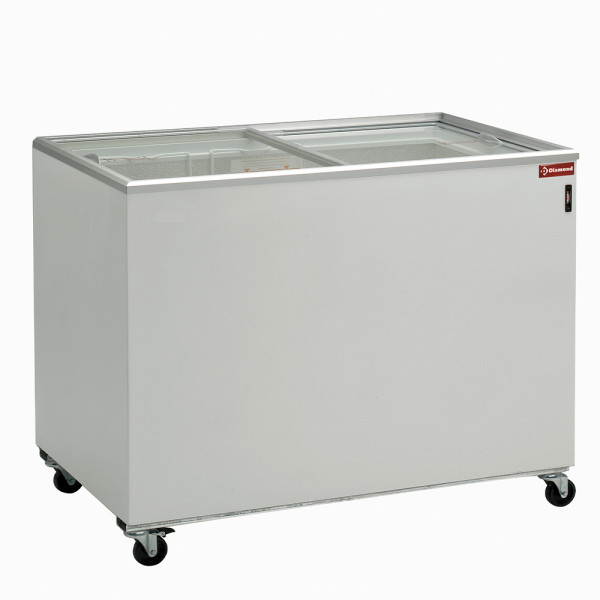 Chest freezer 400 litres, sliding lids