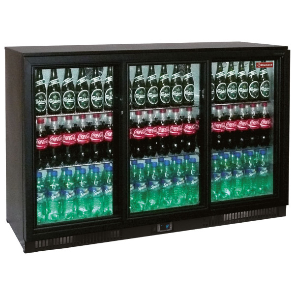 Fridge bar with 3 doors sliding 343 litres