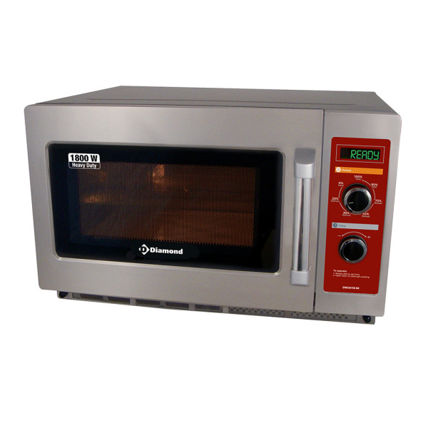 Stainless steel microwave oven (GN 2/3), 1800 W. (34 Lt), mechanical