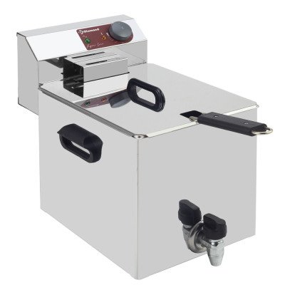 Electric counter fryer 8 L 1 tank with drain tap Diamond EF81-KN