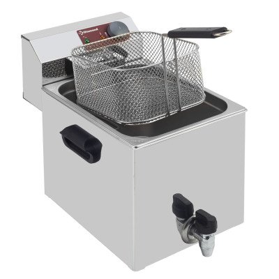 Electric counter fryer 8 L 1 tank with drain tap Diamond EF81-KN