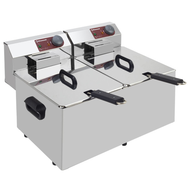 Electric table-top fryer 2x 7 litres