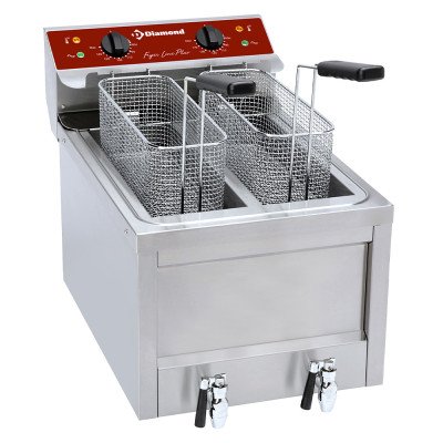 Electric fryer on cabinet 2× 5 L 2 tanks TOP Diamond FSM-2V5ET/S