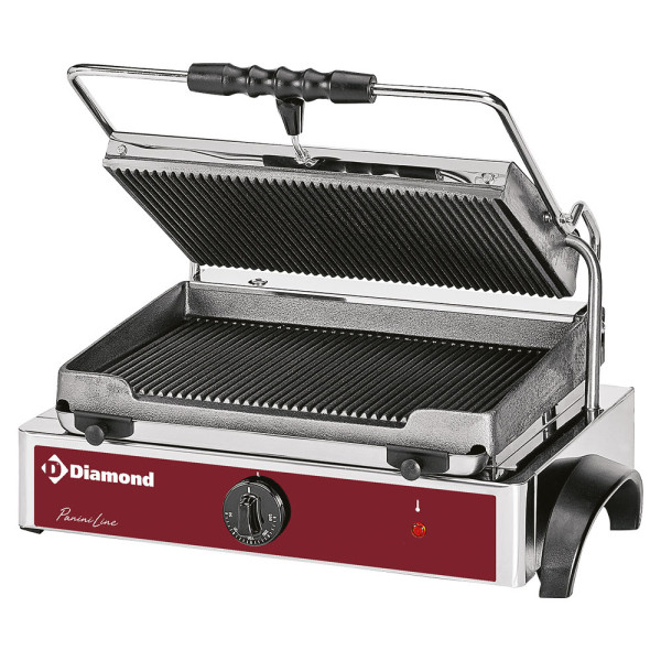 MEDIUM electric panini grill, grooved plates GR-PANOS