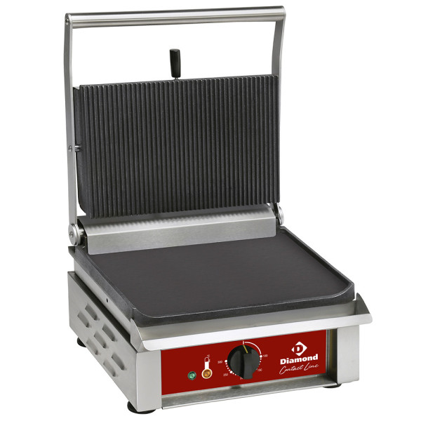 copy of MEDIUM electric panini grill, grooved plates GR-PANOS