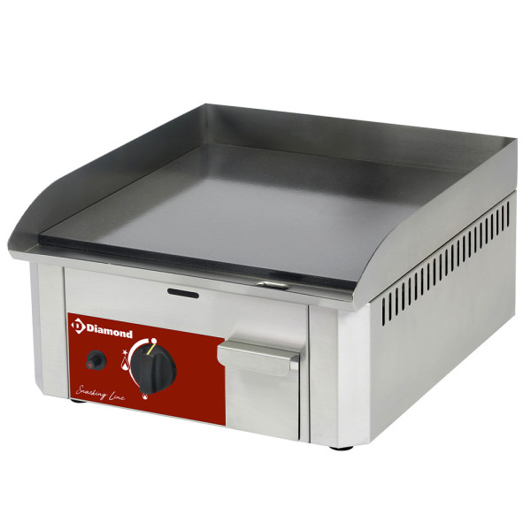 Gas griddle, enamelled surface